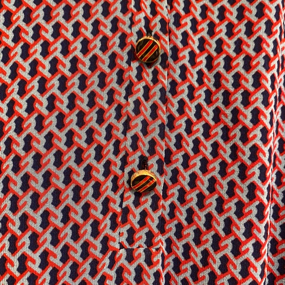 Tory Burch Maple Flower Cadena Silk Velma Dress - Picture 5 of 6